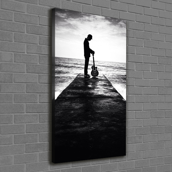 Imprimare tablou canvas Chitarist pe dig