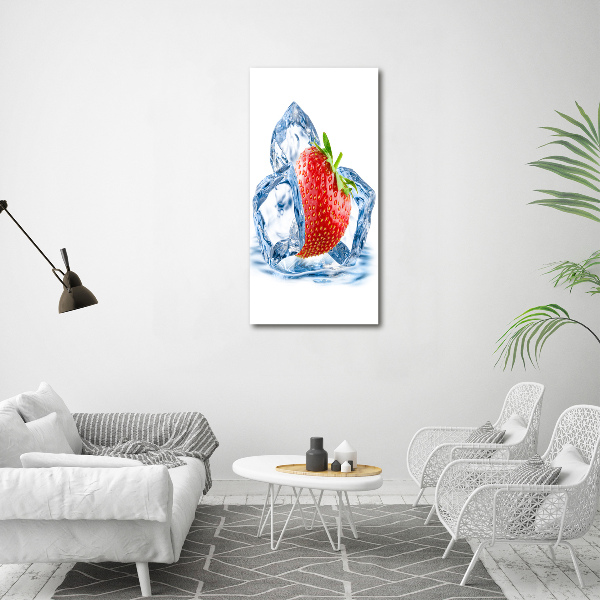 Imprimare tablou canvas Căpșuni și gheață