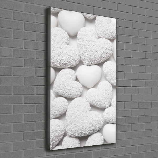 Print pe pânză inima fundal alb