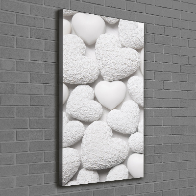 Print pe pânză inima fundal alb