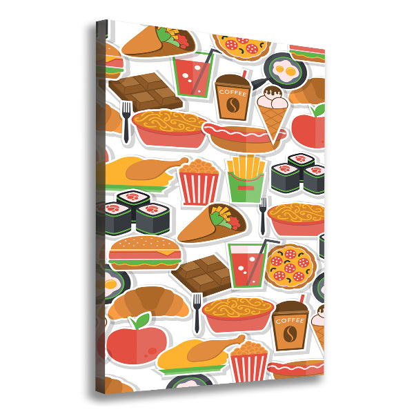 Tablou canvas Consumul de fast-food