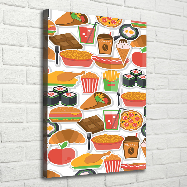 Tablou canvas Consumul de fast-food