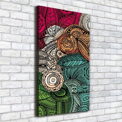 Pictură pe pânză pene abstracte