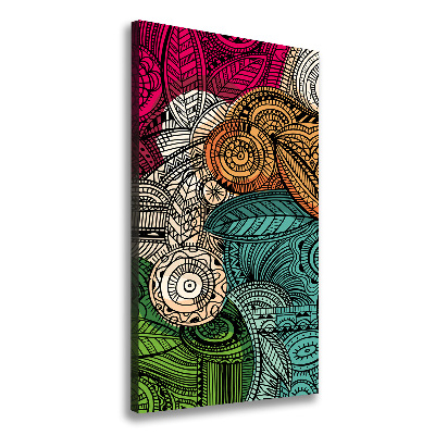 Pictură pe pânză pene abstracte