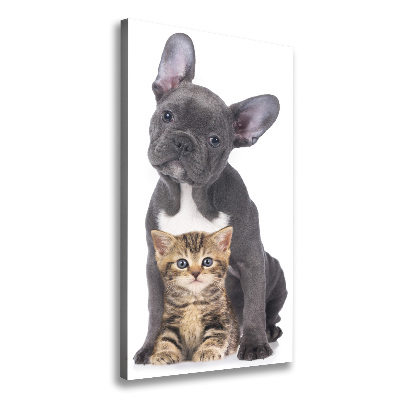 Tablou canvas Câine și pisică