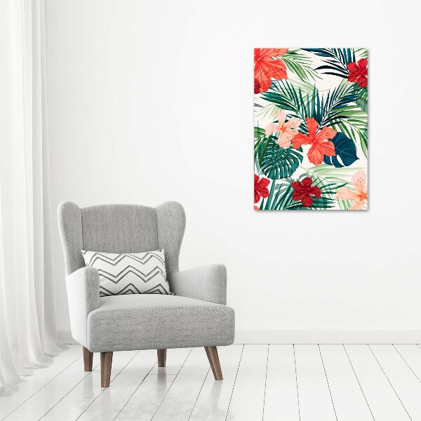 Print pe canvas flori Hawaii