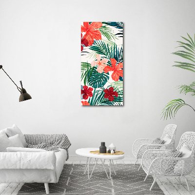 Print pe canvas flori Hawaii