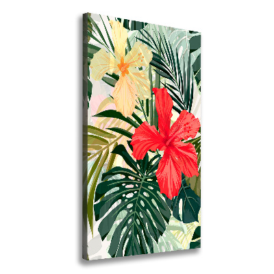 Print pe canvas flori Hawaii