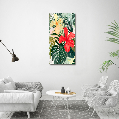 Print pe canvas flori Hawaii