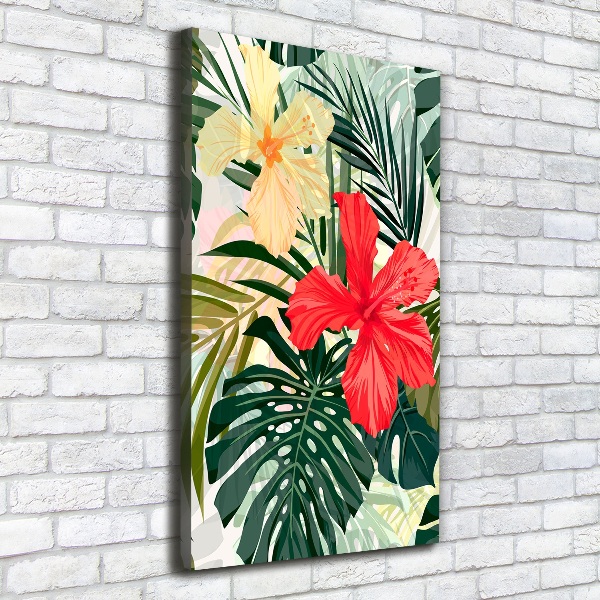 Print pe canvas flori Hawaii