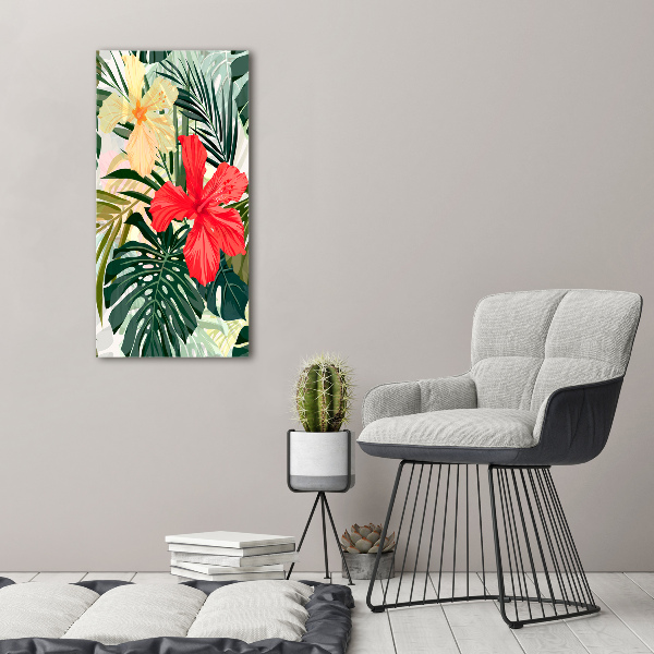 Print pe canvas flori Hawaii