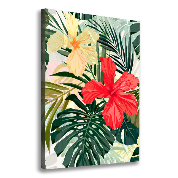 Print pe canvas flori Hawaii