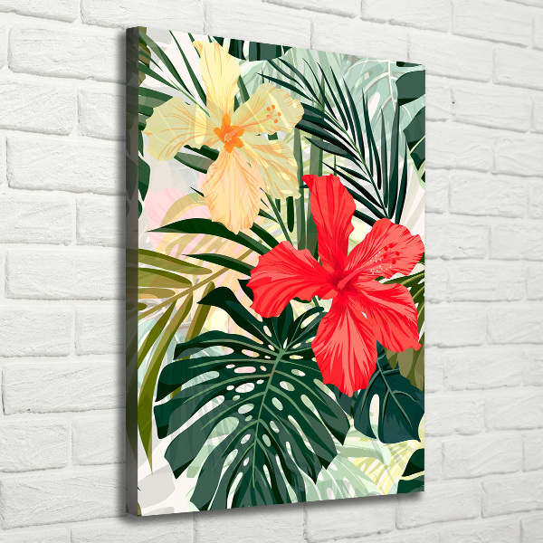 Print pe canvas flori Hawaii