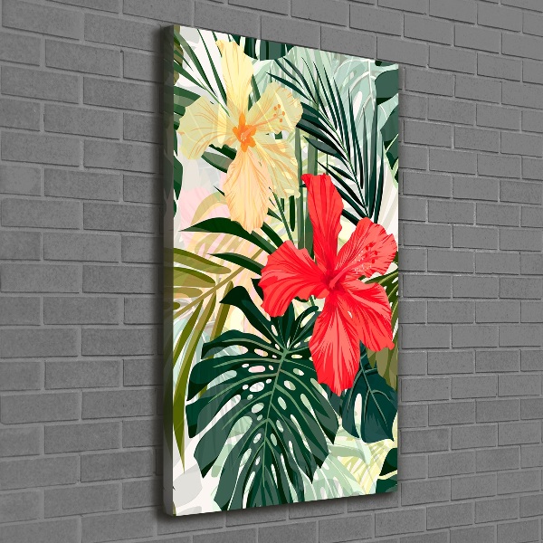 Print pe canvas flori Hawaii