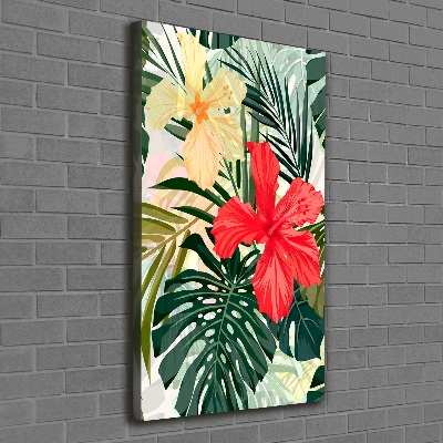 Print pe canvas flori Hawaii