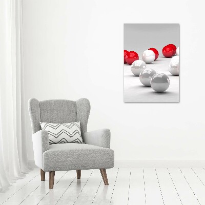 Tablou canvas Bilele alb-rosu