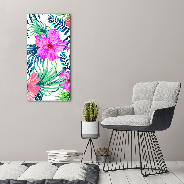 Print pe canvas flori Hawaii