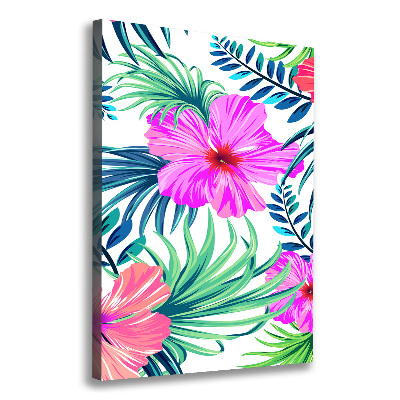 Print pe canvas flori Hawaii