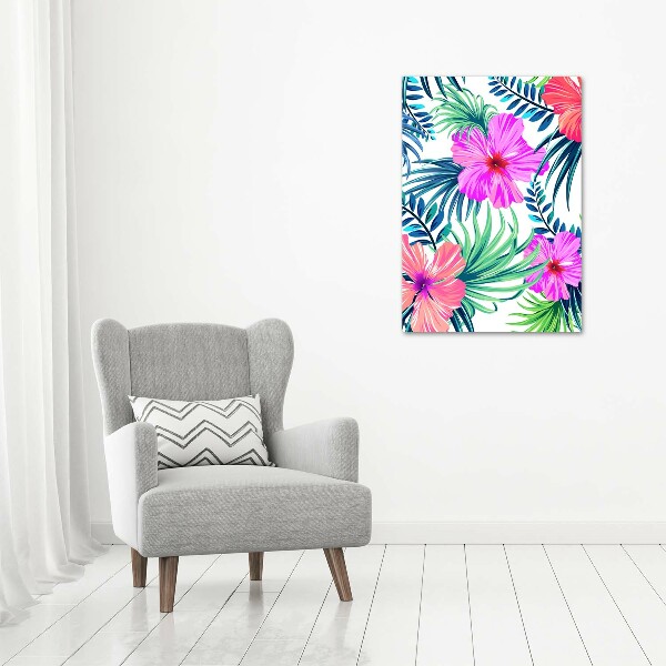 Print pe canvas flori Hawaii