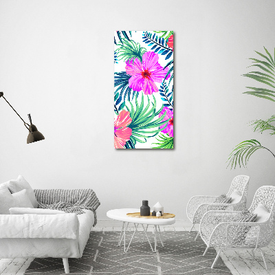 Print pe canvas flori Hawaii