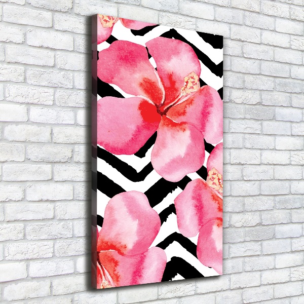 Print pe canvas flori Hawaii