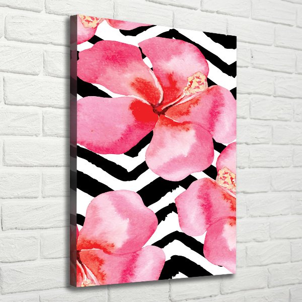 Print pe canvas flori Hawaii