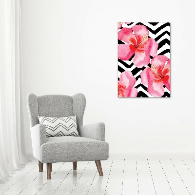 Print pe canvas flori Hawaii