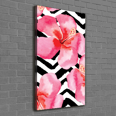 Print pe canvas flori Hawaii