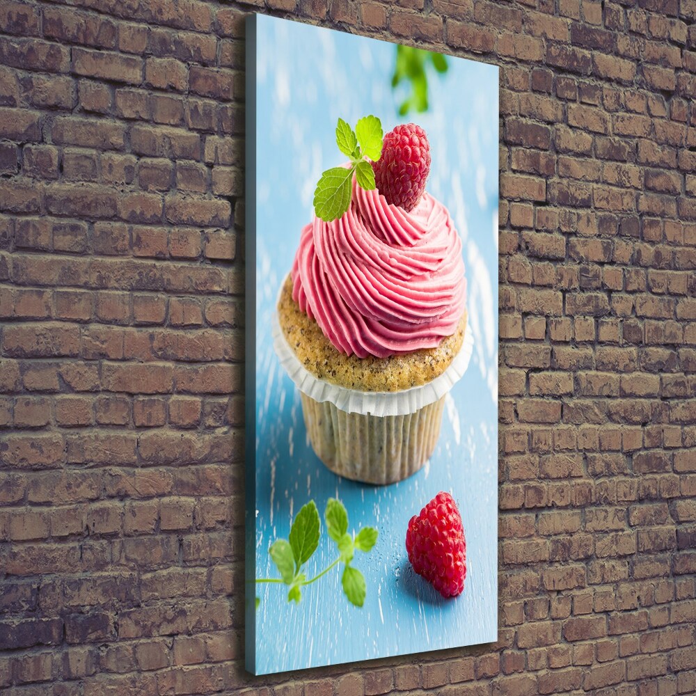 Tablou canvas cupcake zmeură