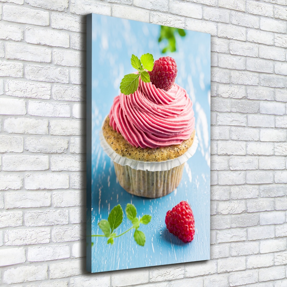 Tablou canvas cupcake zmeură