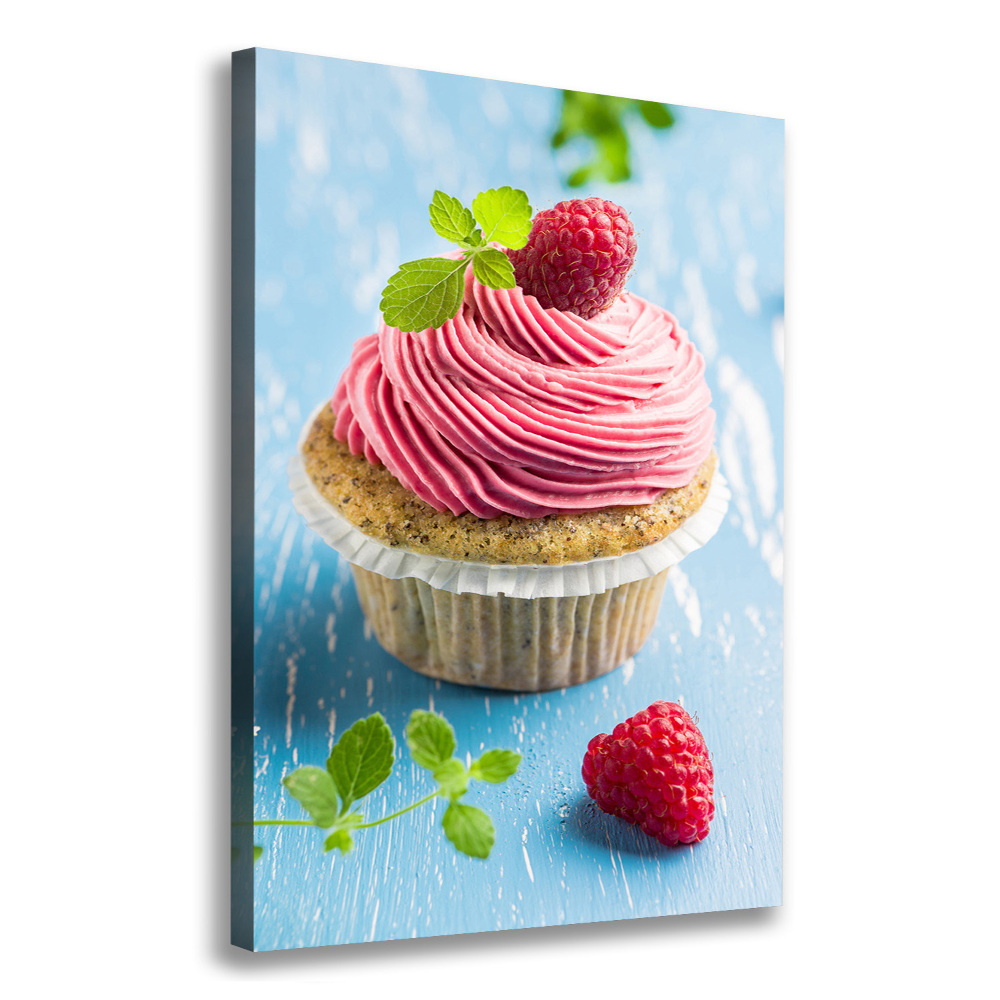 Tablou canvas cupcake zmeură