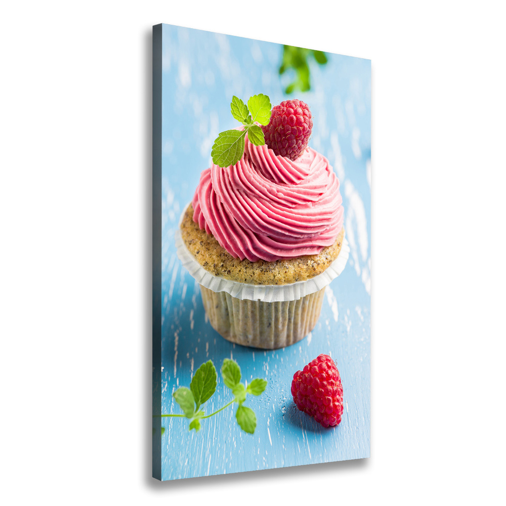 Tablou canvas cupcake zmeură