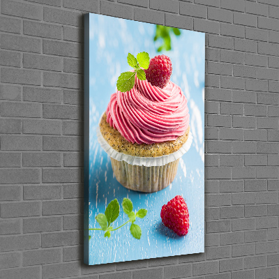 Tablou canvas cupcake zmeură