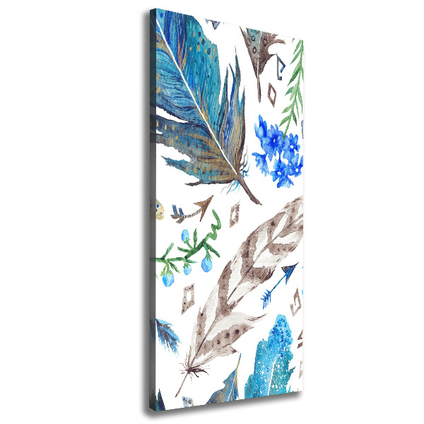 Print pe pânză Pene și flori