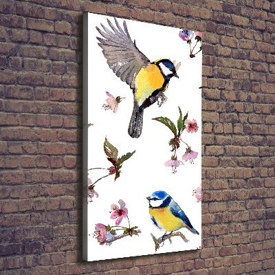Tablou pe pânză canvas Păsări și flori