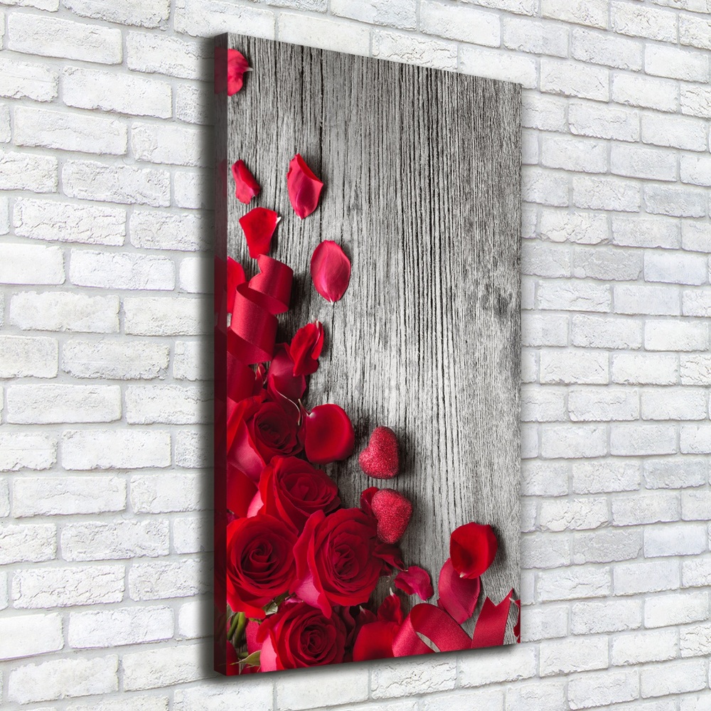 Tablou pe pânză canvas trandafiri rosii