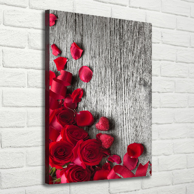 Tablou pe pânză canvas trandafiri rosii