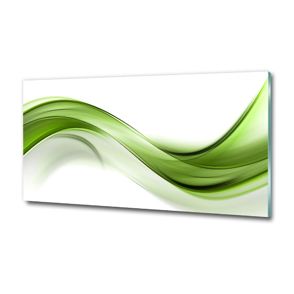 Tablou sticlă undă verde