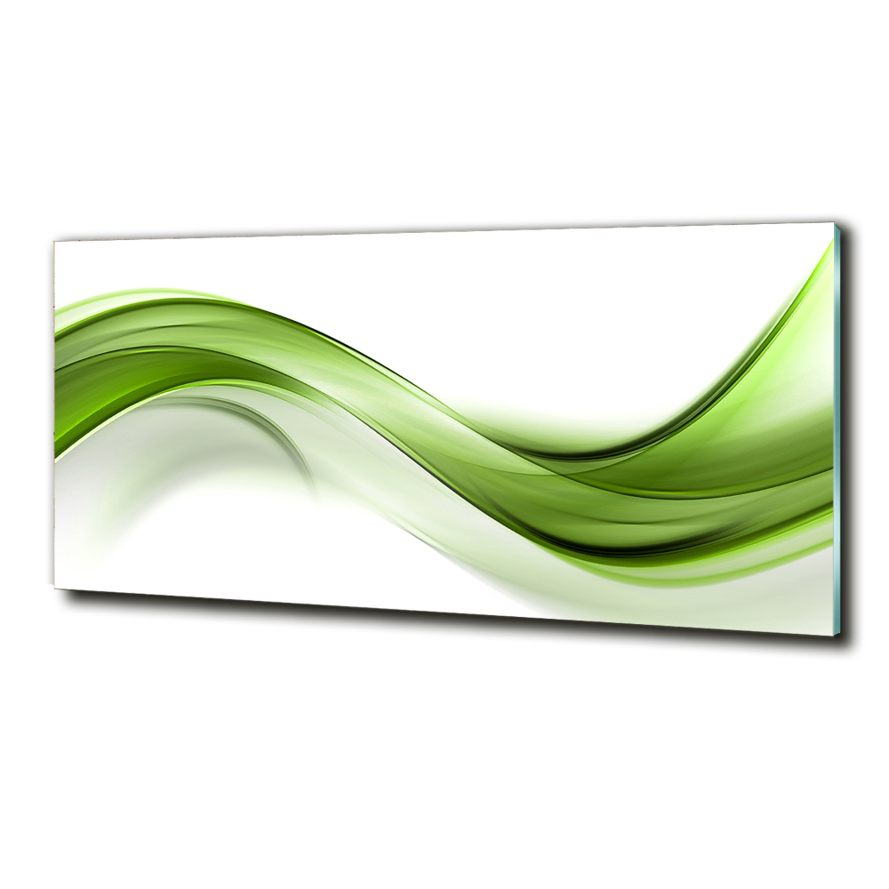 Tablou sticlă undă verde