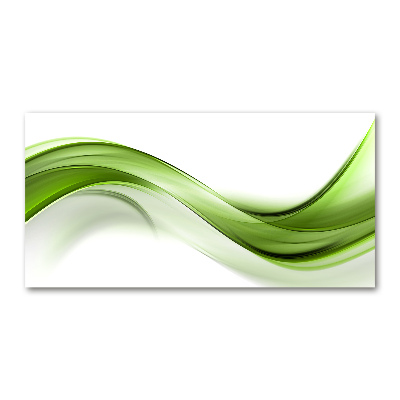 Tablou sticlă undă verde