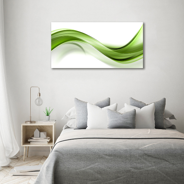 Tablou sticlă undă verde