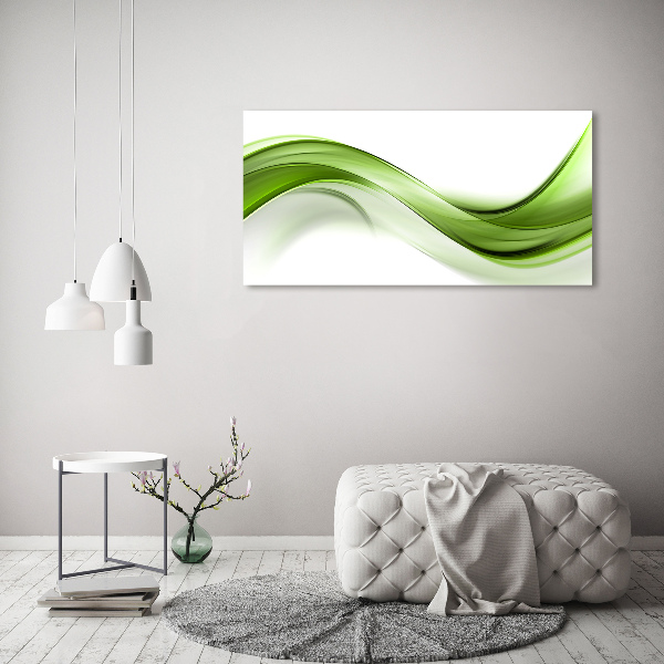 Tablou sticlă undă verde