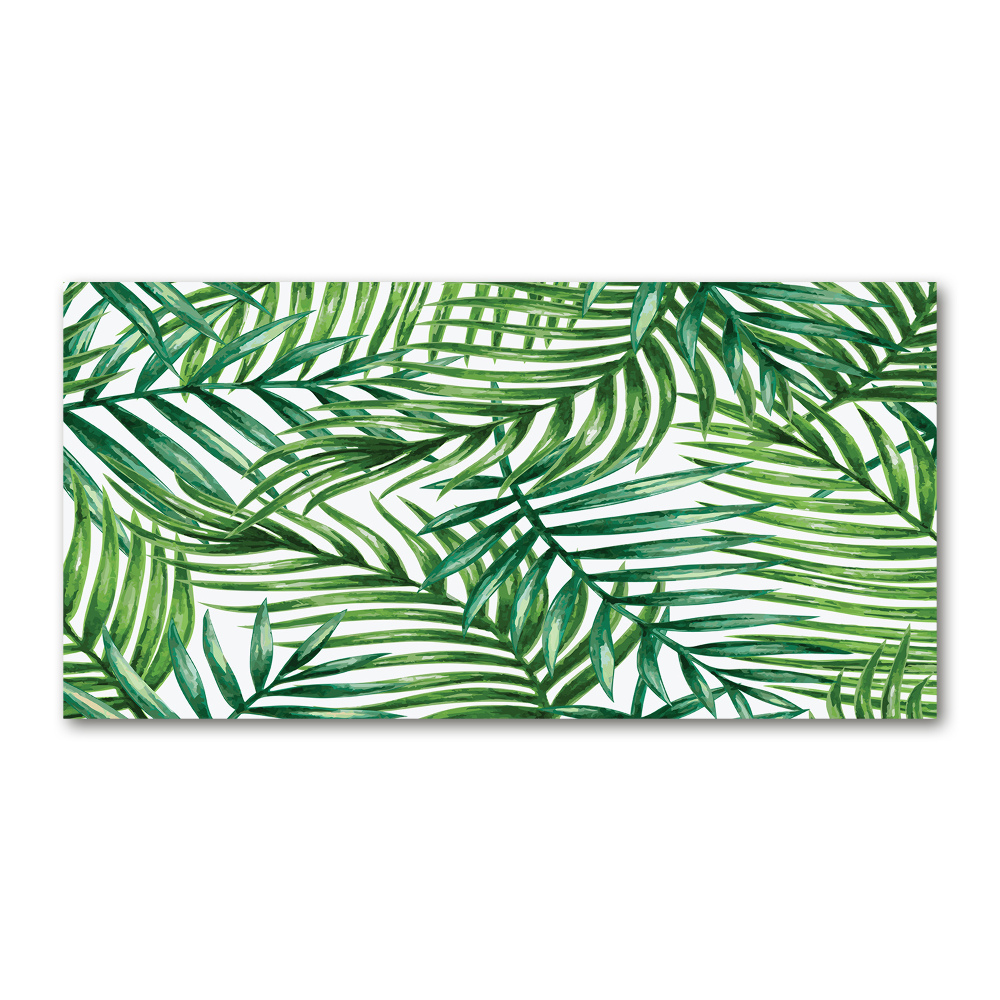 Tablou sticlă frunze de palmier