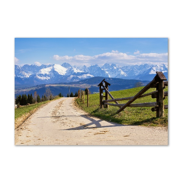 Tablou pe pe sticlă panorama Tatra