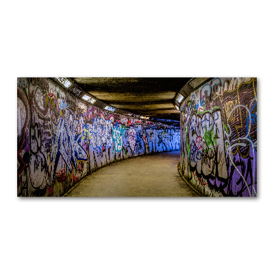 Tablou din Sticlă Graffiti în metrou