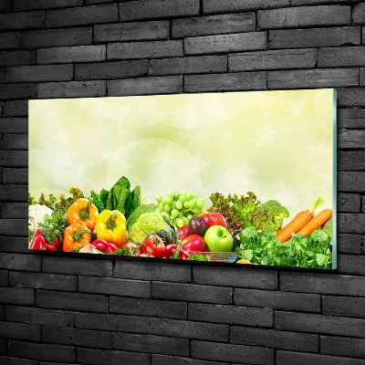 Fotografie imprimată pe sticlă legume