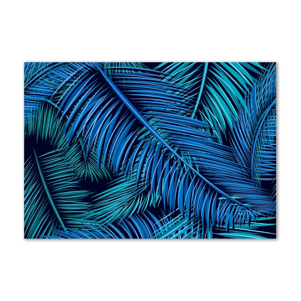 Tablou Printat Pe Sticlă frunze de palmier