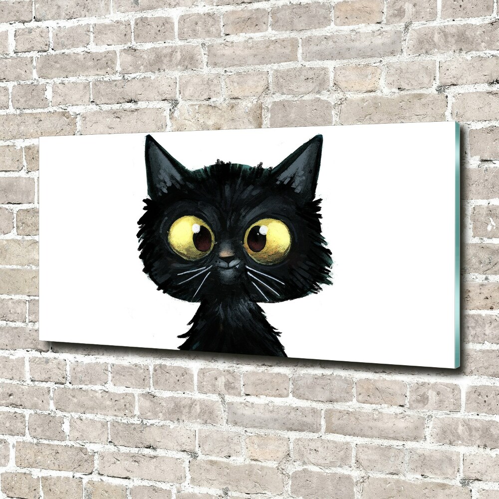 Tablou sticlă Ilustrarea unei pisici