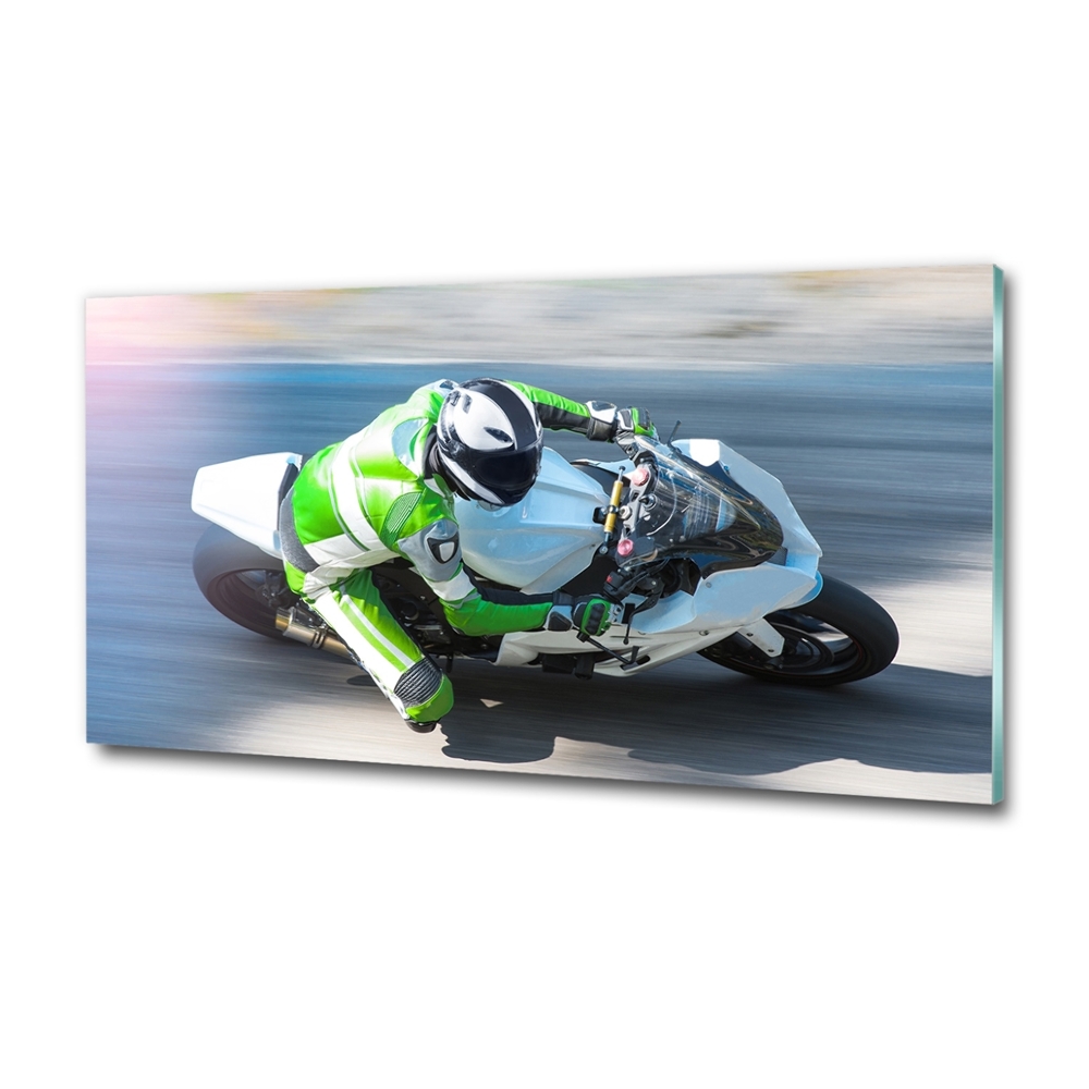 Imagine de sticlă cursă de motociclete