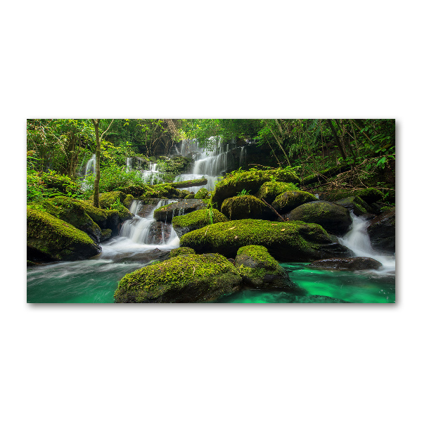 Tablou din Sticlă Cascada din pădure